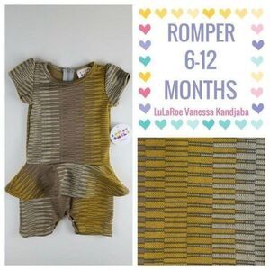 Dot Dot Smile Girl Romper 6-12 month NWT